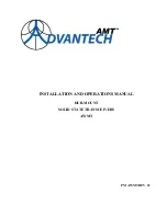 Preview for 1 page of Advantech AWMT Installation And Operation Manual