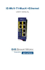 Preview for 1 page of Advantech B+B SMARTWORX IE-iMcV-T1-Mux/4 +Ethernet User Manual