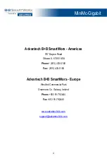 Preview for 2 page of Advantech B+B SmartWorx MiniMc-Gigabit User Manual