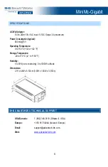 Preview for 5 page of Advantech B+B SmartWorx MiniMc-Gigabit User Manual