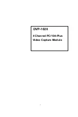 Preview for 1 page of Advantech DVP-1020 Manual