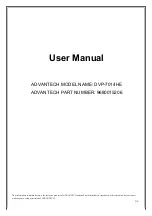 Preview for 1 page of Advantech DVP-7014HE User Manual