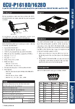 Preview for 1 page of Advantech ECU-P1628D Startup Manual