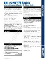 Предварительный просмотр 1 страницы Advantech EKI2726FHPI Series Startup Manual