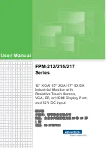 Advantech FPM-212 Series User Manual предпросмотр