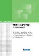 Preview for 1 page of Advantech FPM-5152G Series User Manual