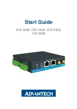 Предварительный просмотр 1 страницы Advantech ICR-2000 Start Manual