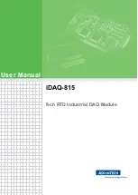 Предварительный просмотр 1 страницы Advantech iDAQ-815 User Manual