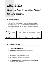 Preview for 1 page of Advantech MIC-3302 Manual