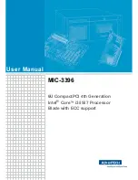 Preview for 1 page of Advantech MIC-3396 User Manual