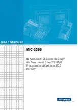 Preview for 1 page of Advantech MIC-3399 User Manual