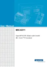 Preview for 1 page of Advantech MIC-6311 User Manual