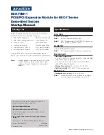 Advantech MIC-7 Series Startup Manual preview