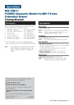 Preview for 1 page of Advantech MIC-75M11 Manual