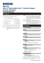 Предварительный просмотр 1 страницы Advantech MIC-770 Startup Manual