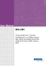 Preview for 1 page of Advantech MIO-5391 User Manual