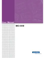 Preview for 1 page of Advantech MIO-5850 User Manual