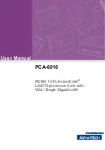 Advantech PCA-6010 User Manual preview