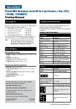 Preview for 1 page of Advantech PCA-6108P6 Startup Manual