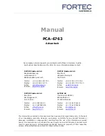 Preview for 1 page of Advantech PCA-6763 User Manual