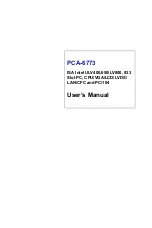 Preview for 1 page of Advantech PCA-6773 User Manual