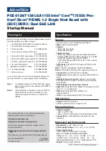 Preview for 1 page of Advantech PCE-5128 Startup Manual