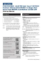 Preview for 1 page of Advantech PCE-5133 Startup Manual