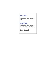 Preview for 1 page of Advantech PCI-1720 User Manual