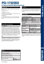 Preview for 1 page of Advantech PCI-1752USO Startup Manual