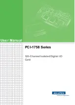 Preview for 1 page of Advantech PCI-1758 Series User Manual