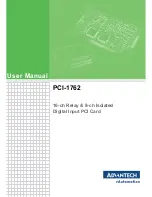 Preview for 1 page of Advantech PCI-1762 User Manual