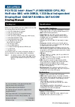 Preview for 1 page of Advantech PCI-7032 Startup Manual