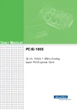 Advantech PCIE-1805 User Manual preview