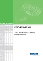 Preview for 1 page of Advantech PCIE-1816 User Manual