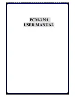 Advantech PCM-3291 User Manual preview