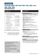 Advantech PCM-3356 Startup Manual preview