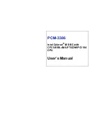 Advantech PCM-3386 User Manual preview