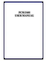 Предварительный просмотр 1 страницы Advantech PCM-3601 User Manual