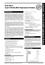 Advantech PCM-3614 Instructions Manual preview