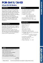 Advantech PCM-3641I Startup Manual preview