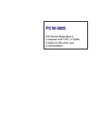 Preview for 1 page of Advantech PCM-5825 User Manual