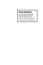 Preview for 1 page of Advantech PCM-5862E User Manual