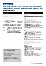 Предварительный просмотр 1 страницы Advantech PCM-9591 Startup Manual