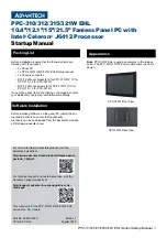 Advantech PPC-310-PJ60A Startup Manual preview