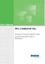 Advantech PPC-315W TGL User Manual preview