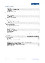 Preview for 3 page of Advantech ProFlat IDP-31156W User Manual