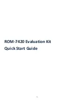 Preview for 1 page of Advantech ROM-7420 Quick Start Manual