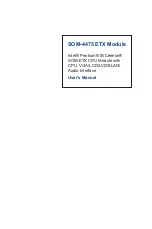 Preview for 1 page of Advantech SOM-4475 User Manual