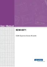 Preview for 1 page of Advantech SOM-5871 User Manual