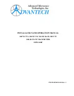 Advantech SSPB-3000C Installation And Operation Manual preview